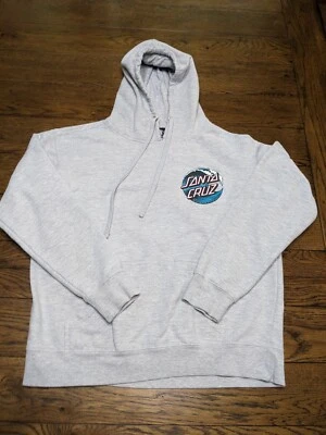 Santa Cruz Skateboards Sudadera con Capucha Hombres M Gris Pullover con Capucha Ondas con Letras Rosa Foto 1 de 4