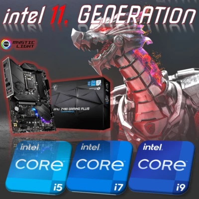 INTEL BUNDLE 11.GENERATION i5 i7 i9 PROZESSOR MIT 16/32/64GB MSI Z490 GAMING - Bild 1 von 4