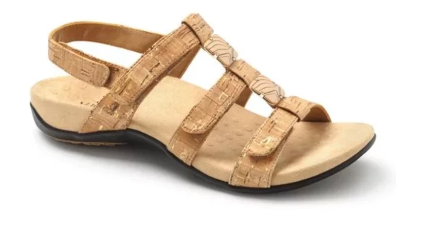 Sandalia cómoda con tiras de corcho dorado ámbar Vionic para mujer tallas 5-11 ¡¡¡NUEVA!!!! Foto 1 de 1