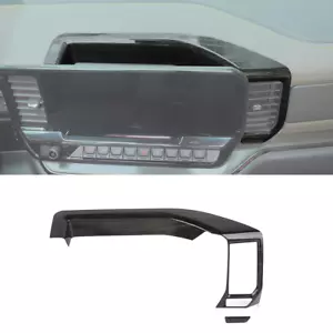 Center Navigation Panel Cover Trim For Chevy Silverado 2022+ Black Wood Grain US - Picture 1 of 11