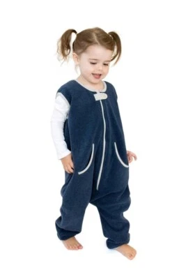 Saco manta portátil Baby Deedee Sleep Kicker azul marino y gris 2T-4T Foto 1 de 3