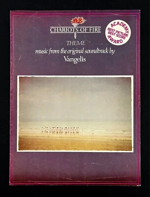 1981 Chariots Of Fire Vangelis Movie Theme Vintage Piano Guitar Sheet Music - Image 1 of 3