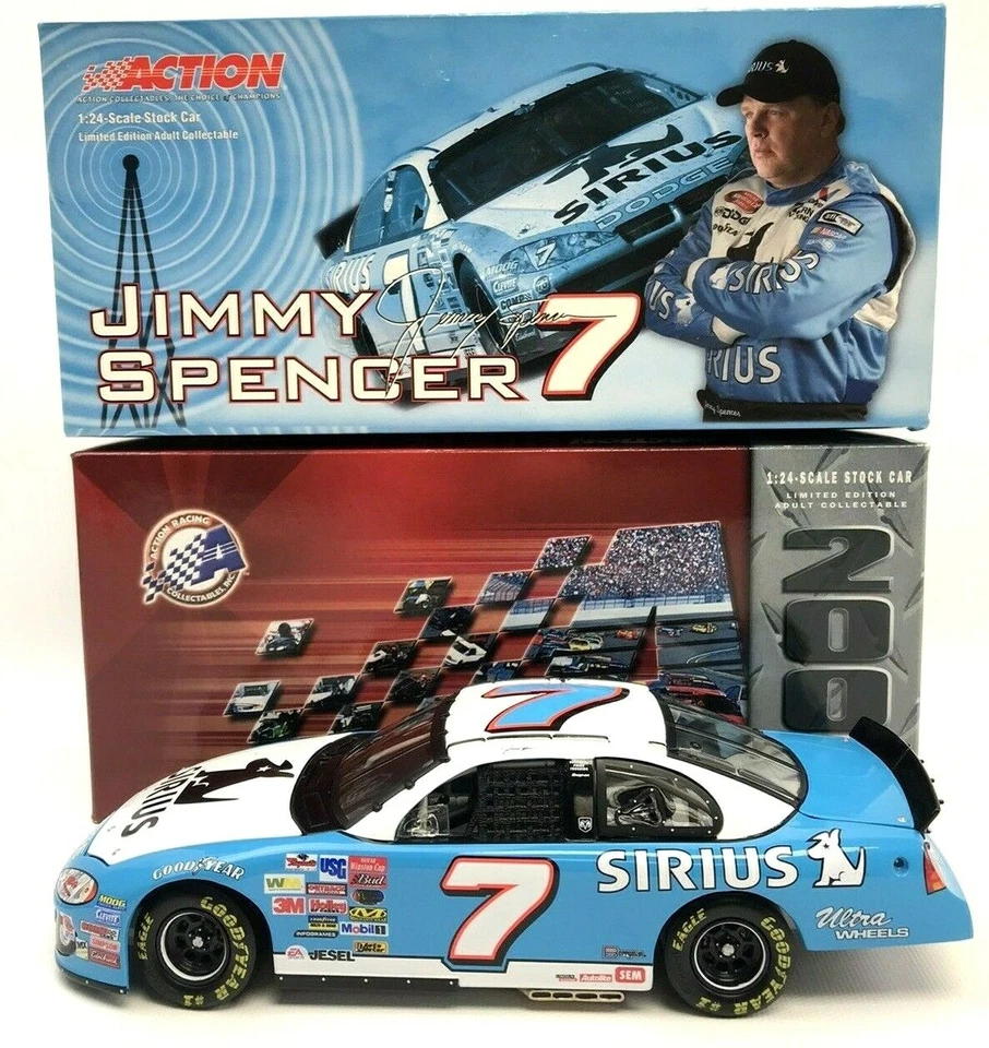Jimmy Spencer #7 Sirius Radio 2003 Intrepid escala 1:24 acción carreras stock car  Foto 1 de 4