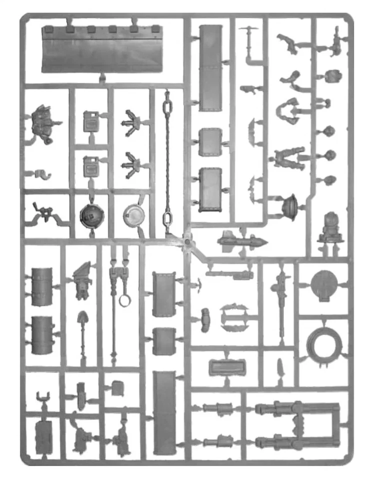 Warhammer 40k - Accesorios para tanques Astra Militarum - Lote de brocas Leman Russ en Sprue Foto 1 de 1