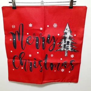 Throw Pillow Cover Red Merry Christmas Holiday Home Decor Cushion SofaCase 17x17 - Picture 1 of 4