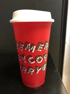 Starbucks 2019 Merry Coffee Red Reusable Hot Cup Grande 16oz - Bild 1 von 2