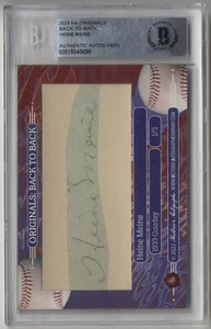 2023 HA Originals Back-to-Back Henry Heine Meine 1933 Goudey Autógrafo 1/5 - Imagen 1 de 2
