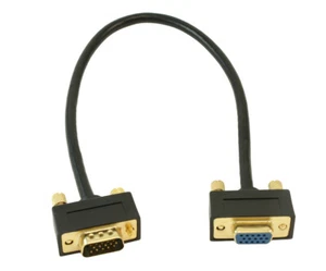 1ft Premium VGA EXTENSION M/F Ultra Thin Cable Gold Plated - Picture 1 of 3