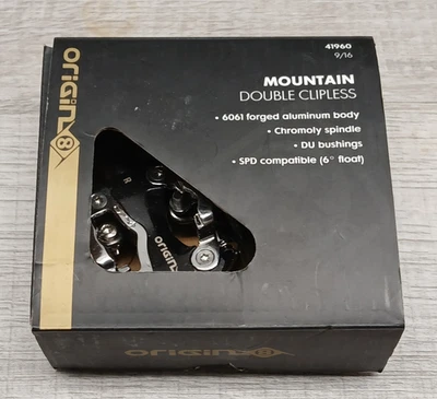 Pedales dobles sin clip para bicicleta de montaña Origin8 aleación CrMo 9/16" negro/gris #41960 Foto 1 de 3