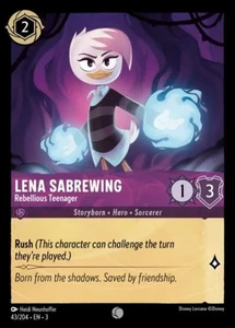 x4 Lena Sabrewing - Rebellious Teenager - 43/204 - Common Lorcana DLC03 Into the - Picture 1 of 1