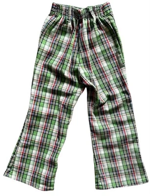 Pantalones a Cuadros Verdes Sears Toughskins Años 70 De Colección Niños - Talla 6 - Tartán ¡Bonitos!! Foto 1 de 3