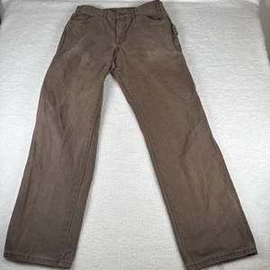 Pantalones de Carpintero Dickies Vintage 34x35 Desteñidos Marrón Envejecido Ropa de Trabajo Y2k Patín - Imagen 1 de 22