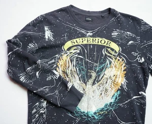 Diesel Graphic Sweater Jumper mens Sweatshirt Pullover top size L Large COTTON - Picture 1 of 7