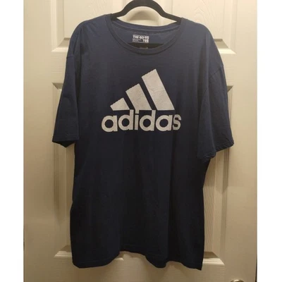 Adidas Мужская размер 2XL темно-синий с надписью логотип коротким рукавом перейти к футболка - Изображение 1 из 4
