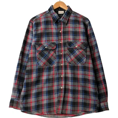 Vintage 90'S Field and Stream long-sleeved flannel check shirt size L men's ... - Image 1 of 4