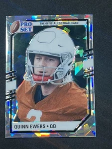 2022 Leaf Pro Set Draft #PSB-QE1 Quinn Ewers Silver Cracked Ice Texas - Imagen 1 de 7