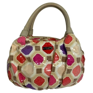 KATE SPADE Stevie Colorful Sequin Geometric Pleated Shoulder Bag FLAWS Project - Picture 1 of 17