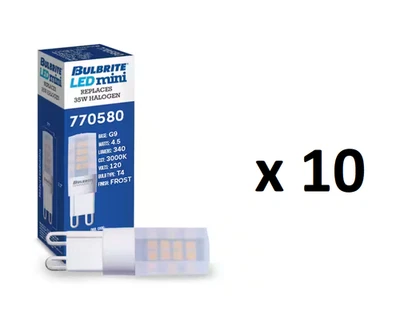 *10* Bulbrite Soft White T6 (G9) Bi-Pin Dimmable Frost LED Bulb 3000K (770580) - Image 1 of 4