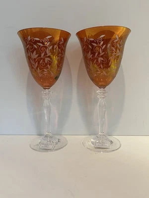 Two (2) NWT Miller Rogaska Crystal Venetian Ruby Wine Glasses by Reed &Barton - Image 1 of 4