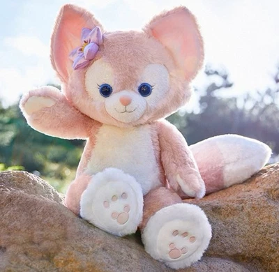 ✨ Authentic Disney LinaBell Plush Toy – Size S, Cute Pink Fox with Flower Bow - Image 1 of 2