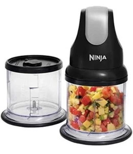 Picadora de alimentos apilable profesional Ninja [NJ1002UKBK] 200W negra, venta en Reino Unido - Imagen 1 de 7