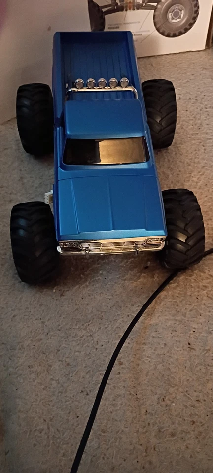 RC Car Truck Crawler FMS FCX24 Smasher V2 Blue 1/24 Scale 4WD Monster Truck RTR - Image 1 of 4