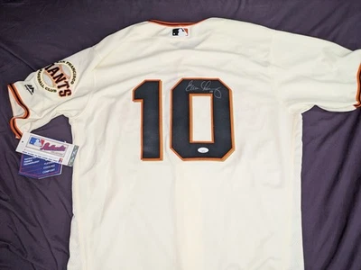EVAN LONGORIA SIGNED AUTOGRAPHED MAJESTIC JERSEY SZ L GIANTS JSA HOLOGRAM  - Image 1 of 4