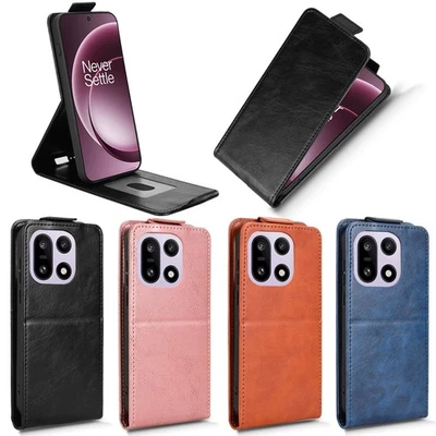 For OnePlus 15 5G, Luxury Vertical Up-Down Leather Wallet Stand Soft Case Cover - Image 1 of 4