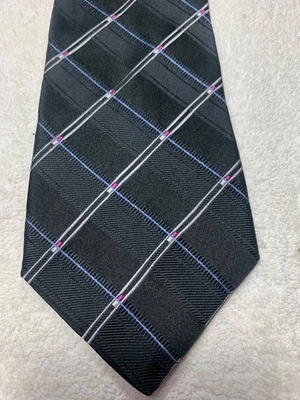 MURANO MENS TE BLACK WITH GRAY BLUE AND PINK 4 X 65 EXTRA LONG - Image 1 of 4