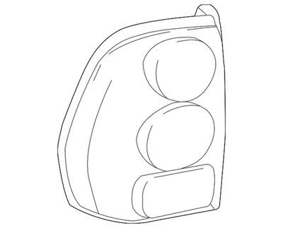 Conjunto de lámpara trasera lateral del conductor GM 15131578 original Foto 1 de 4