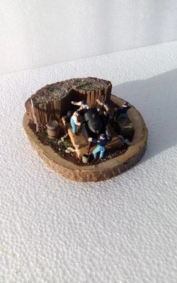 DIORAMA 1/72 1865 GUERRA SECESSIONE MORTAIO UNIONISTA - Immagine 1 di 4