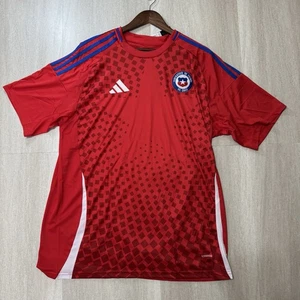 Neu mit Etikett Adidas 2024-25 Chile Stadion rot Heim Fußball Trikot Größe 4XL - Bild 1 von 8