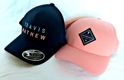 NUEVO sombrero Travis Matthew de 110 FlexFit Tech (precio de venta sugerido por el fabricante: $40), elige azul o rosa Foto 1 de 4
