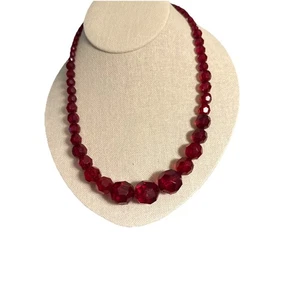 Roter Achat Perlen Halskette Hänger Kette 9" Tropfen schön N1-9 - Bild 1 von 4
