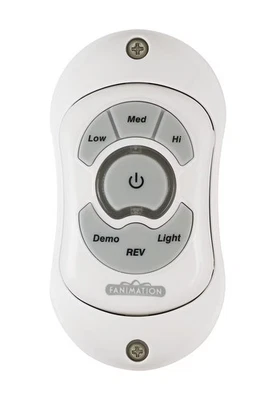 Fanimation Controls Hand Held Remote Reversing Fan Speed/Light in White - Image 1 of 2