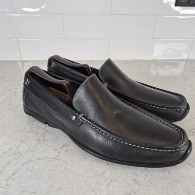 Coach Davin Black Leather Slip On Loafers Made in Italy Men's 11.5 D - Image 1 of 4