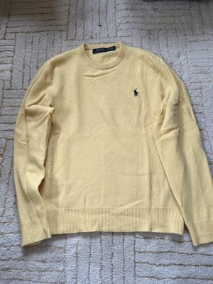 Suéter Polo Ralph Lauren Para Hombre Amarillo Lana Cuello Redondo Talla Mediana Foto 1 de 4