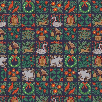 Holiday Tapestry Small in Navy | Holiday Classics III | Cotton+Steel - Image 1 of 3