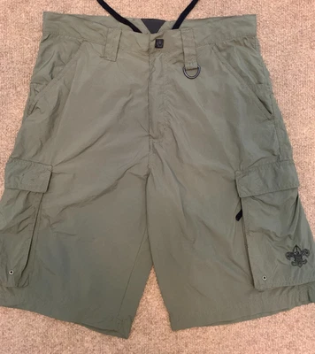 Boy Scouts Uniform Shorts Adult Small Centennial BSA Nylon Cargo Hiking Camping - Image 1 of 4