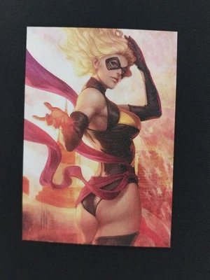 Ms. Marvel Goddess Fan Art Anime Doujin Sketch Matte Art Card Girl - Image 1 of 2