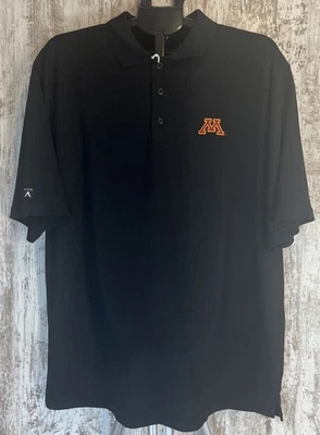Antigua Minnesota Gophers U of M Polo Negro Con Logo Equipo Hombres X-Grande NUEVO Foto 1 de 4