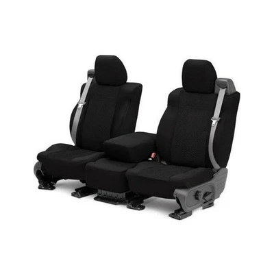 For Fiat 500L 15-20 CalTrend EuroSport 1st Row Black & Black Custom Seat Covers Foto 1 de 3