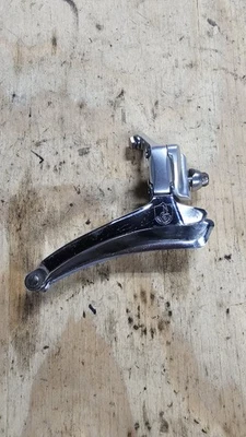 Vintage Campagnolo Front Derailleur Braze-On Double Italy Silver Road Bike - Image 1 of 4