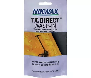 Nikwax TX Direct Wash In Clothing Re Waterproofing Re Proofer Pouch 100ml  - Picture 1 of 1
