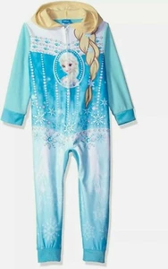 Disney Frozen Elsa Hooded 1 Piece Pajamas Size 2T             C9 - Picture 1 of 1