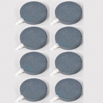 8 piezas Burbuja de Aire Disco Piedra Aireador Acuario Peces Estanque Bomba Hidropónica 3" Diámetro Foto 1 de 3