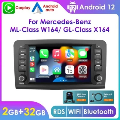 Für Mercedes Benz W164 GL320 ML350 X164 Autoradio Android 13 GPS Nav RDS 32G+Kam - Bild 1 von 4