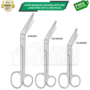 Heavy Duty Lister Bandage Scissors One Large Ring Paramedic Nursing German Grade - Picture 1 of 40