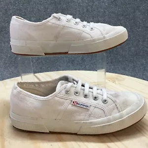 Superga Shoes Womens 6.5 Low Top Sneakers White Canvas Lace Up Casual Comfort - Picture 1 of 17
