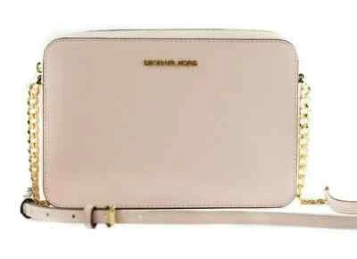 Michael Kors Jet Set Item Large East West Powder Blush Crossbody Bag $378 - Image 1 of 3